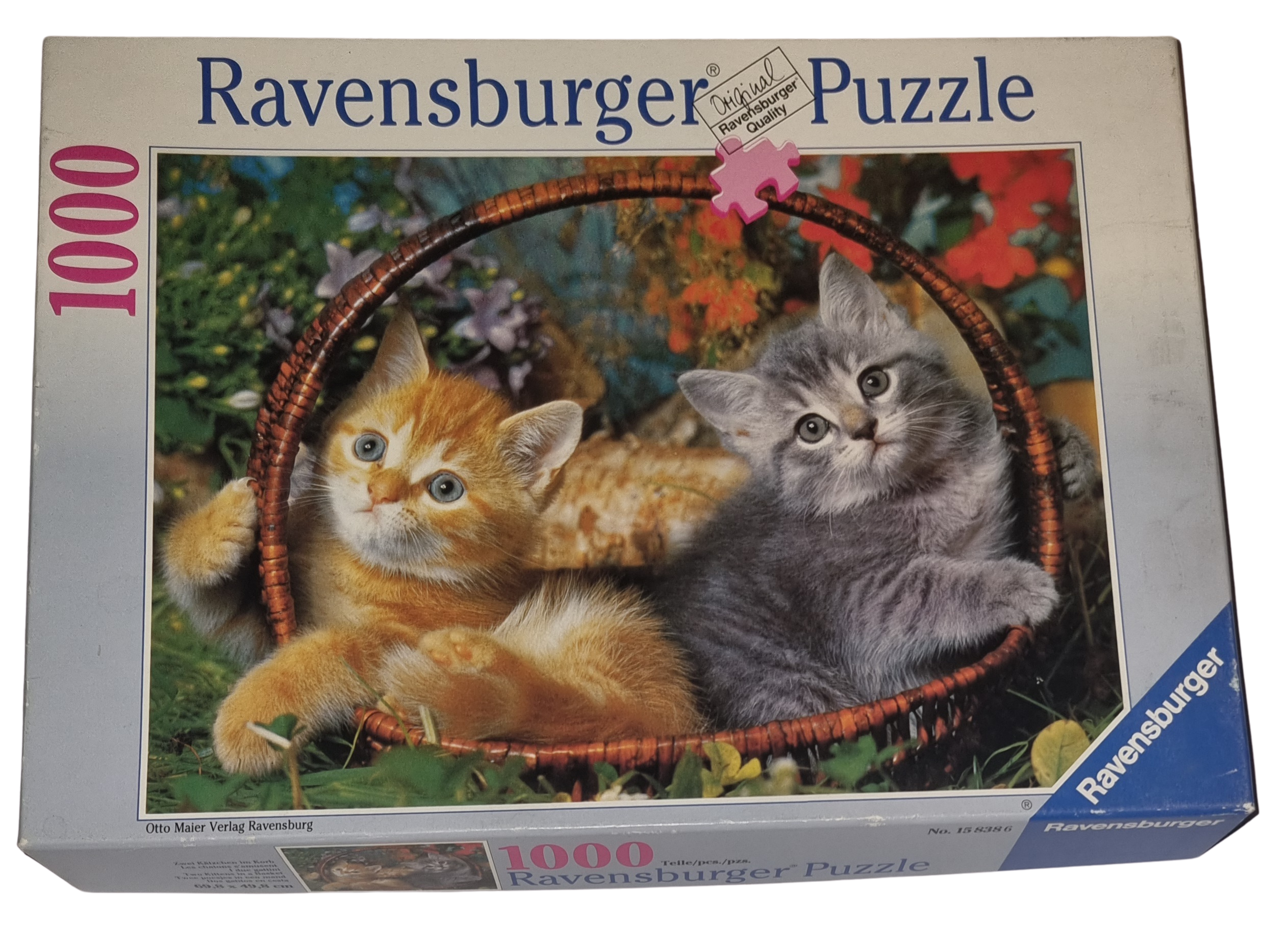 Ravensburger Puzzle 1000 Teile 158386 Zwei Kätzchen im Korb